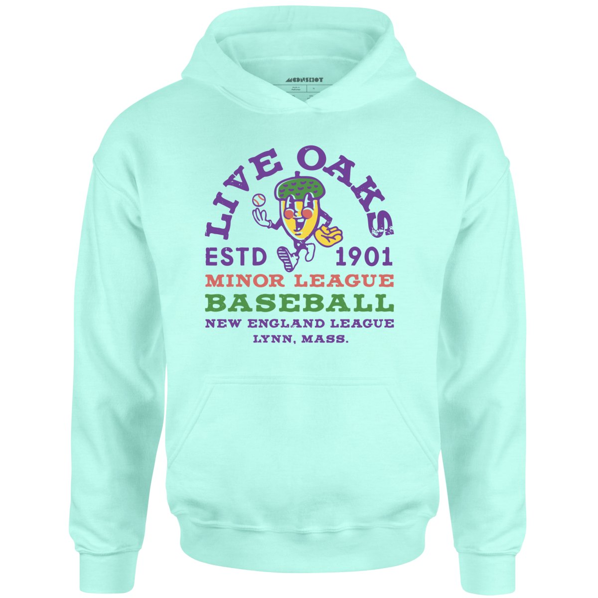 Lynn Live Oaks - Massachusetts - Vintage Defunct Baseball Teams - Unisex Hoodie