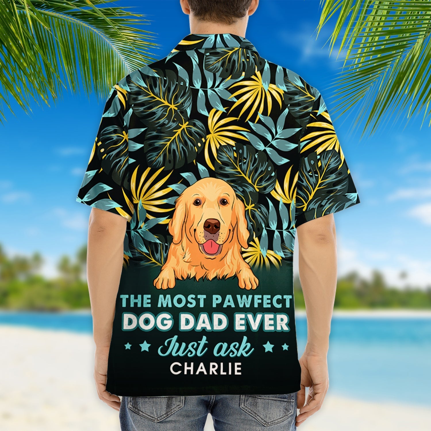 The Most Pawfect Dog Dad - Personalized Custom Hawaiian Shirt
