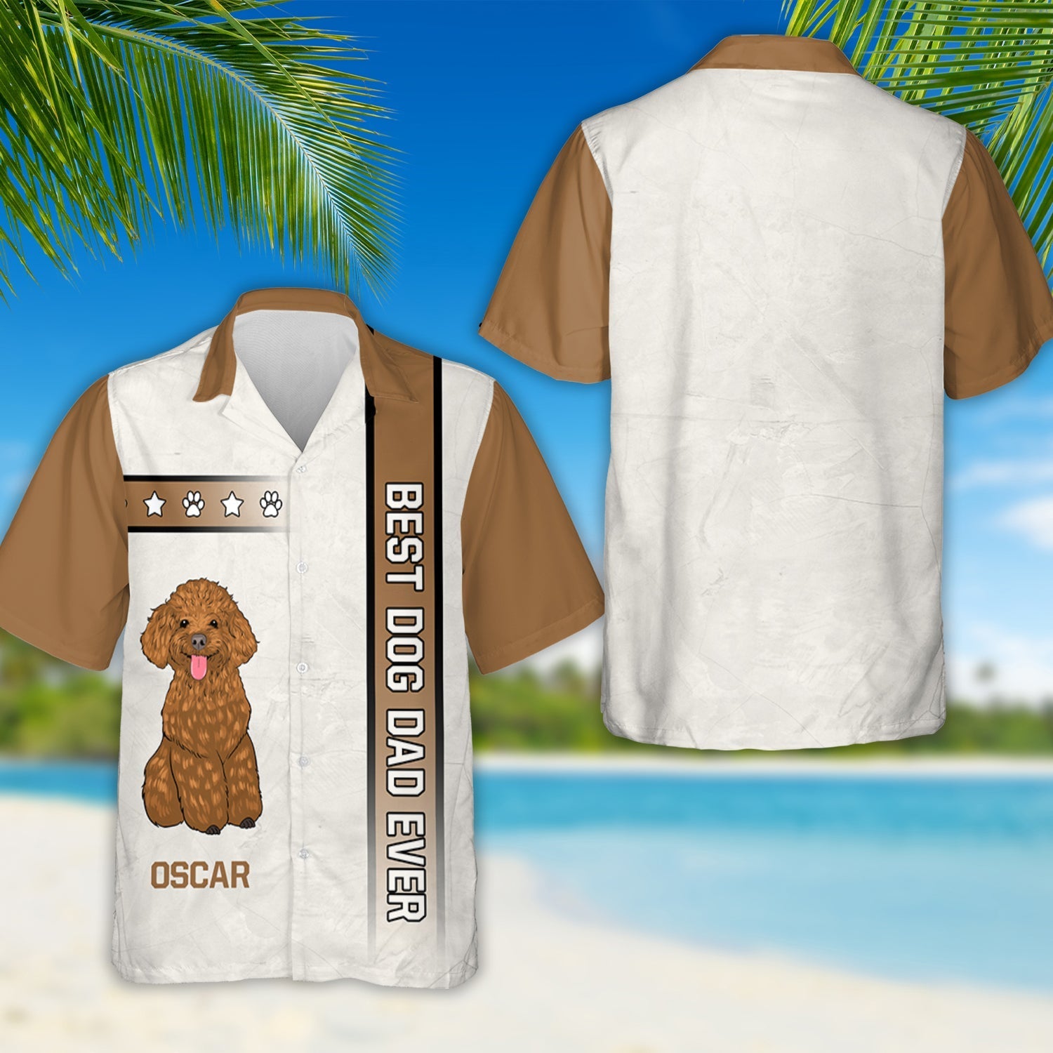 Best Dog Dad - Personalized Custom Hawaiian Shirt