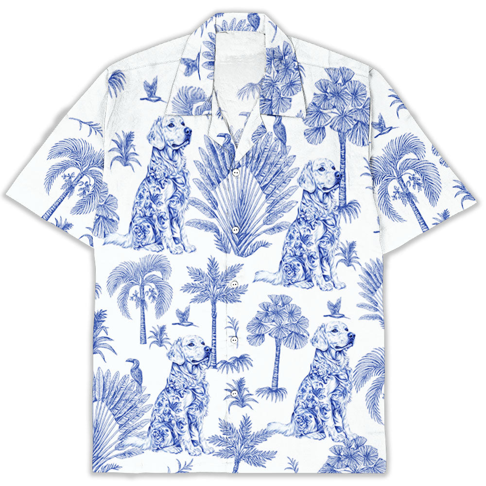 Toile Dog Pattern - Personalized Custom Hawaiian Shirt