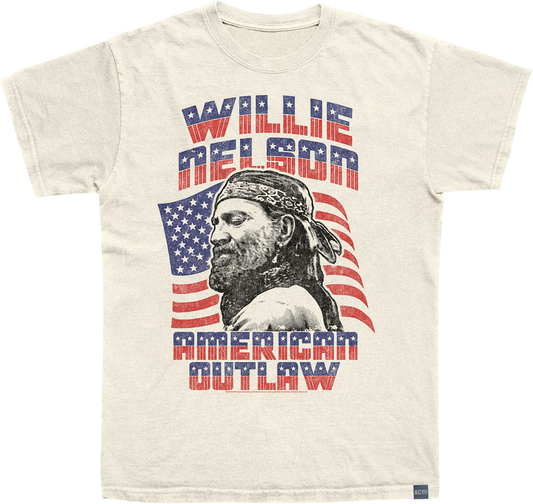 Made In USA American Outlaw Willie Nelson T-Shirt
