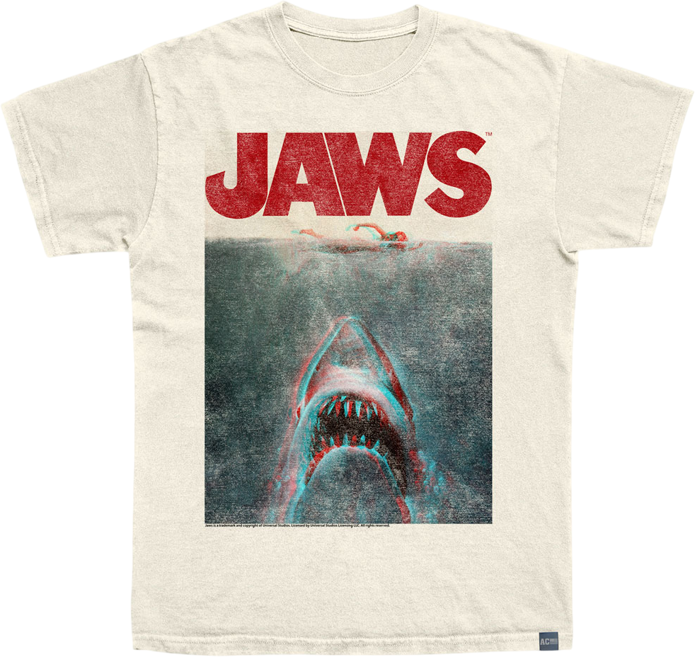 Made In USA Vintage 3D Movie Poster Jaws T-Shirt