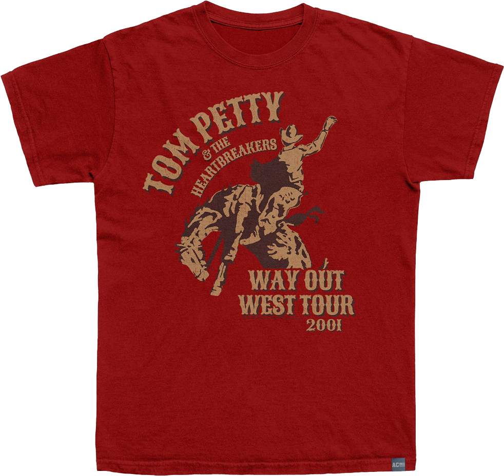 Made In USA Way Out West Tour 2001 Tom Petty T-Shirt