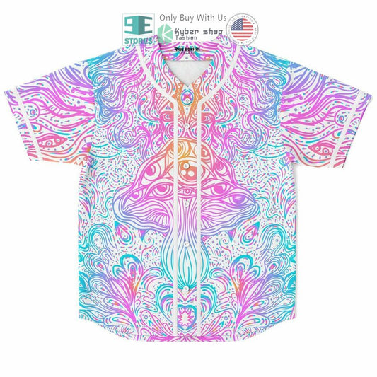BEST Magic mushroom psychedelic art Baseball Jersey