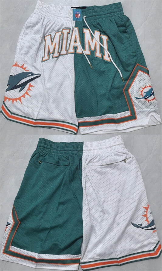 maimi dolphins aqua white shorts (run small)