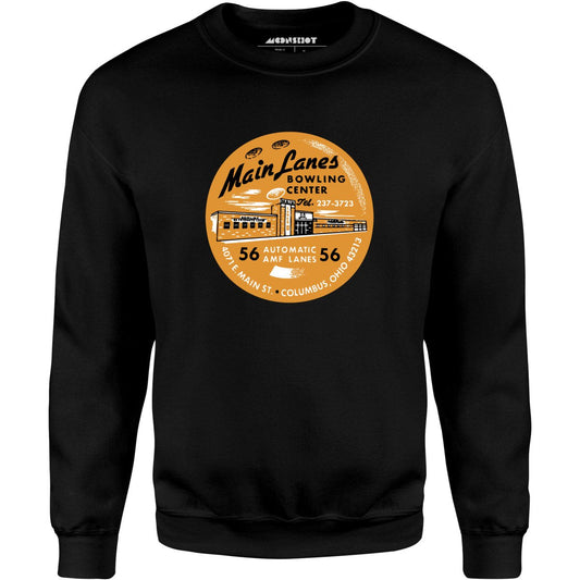 Main Lanes - Columbus Ohio - Vintage Bowling Alley - Unisex Sweatshirt