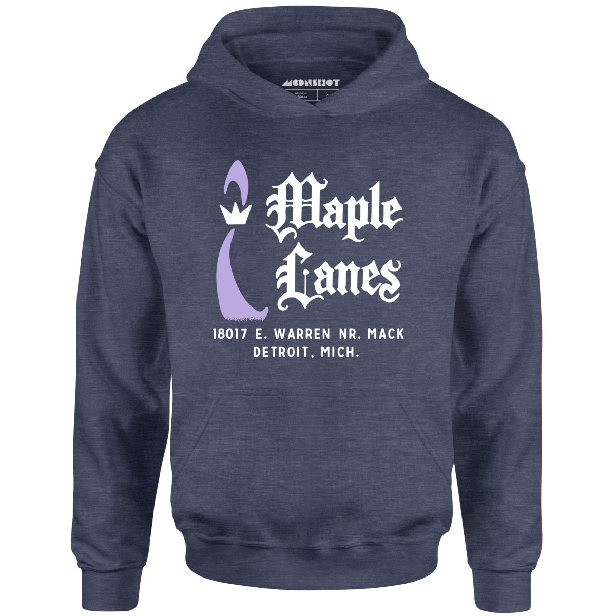 Maple Lanes - Detroit, MI - Vintage Bowling Alley - Unisex Hoodie