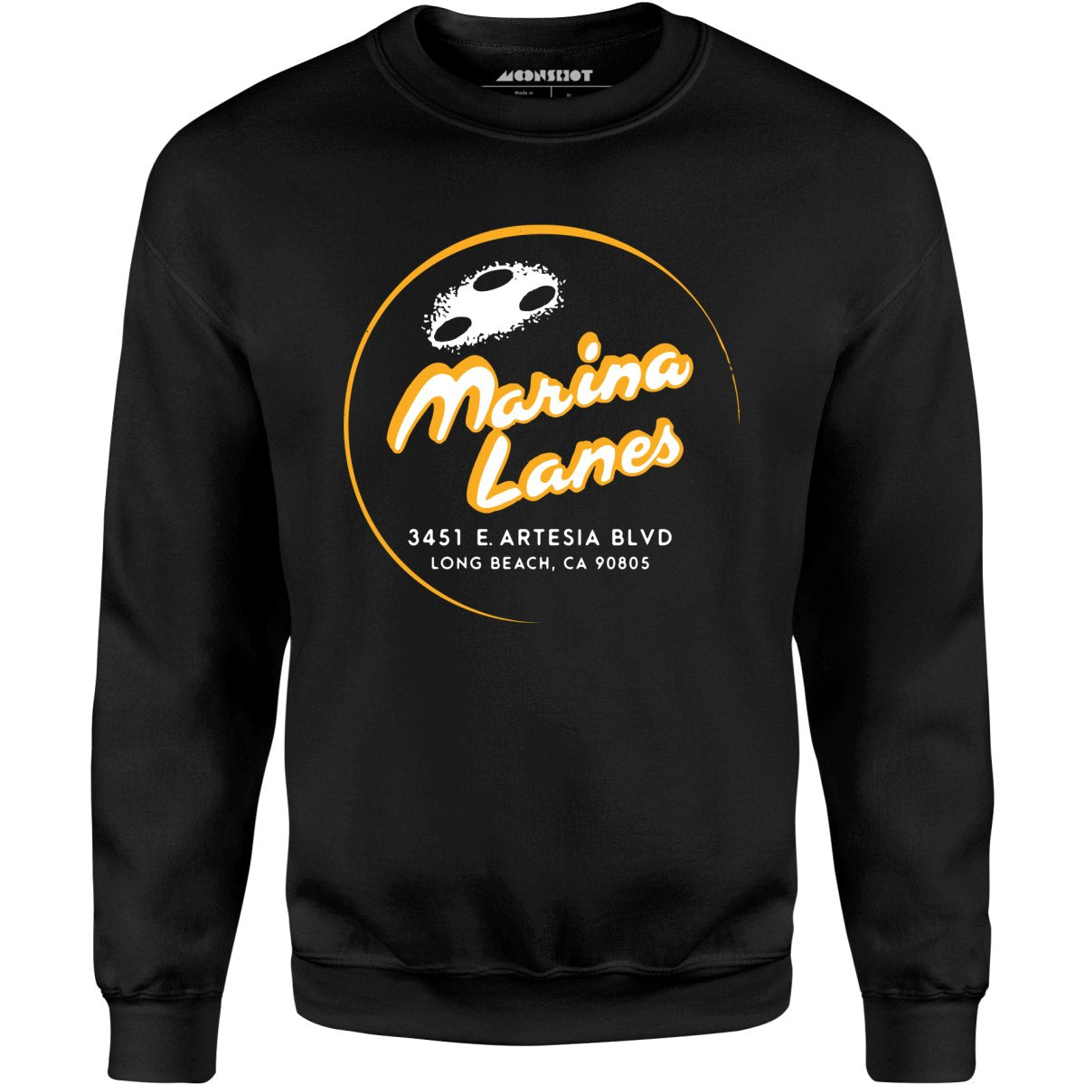 Marina Lanes - Long Beach, CA - Vintage Bowling Alley - Unisex Sweatshirt