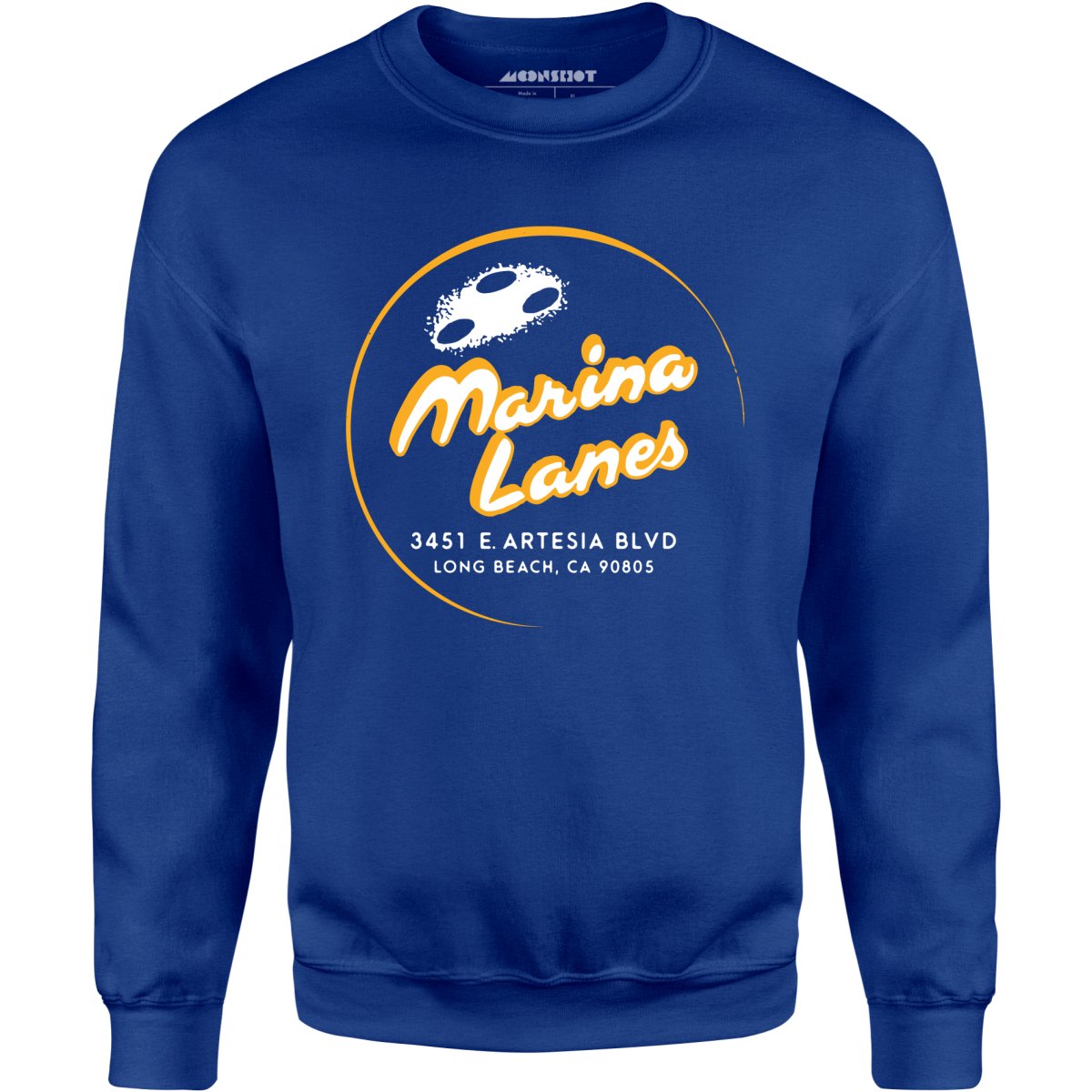 Marina Lanes - Long Beach, CA - Vintage Bowling Alley - Unisex Sweatshirt