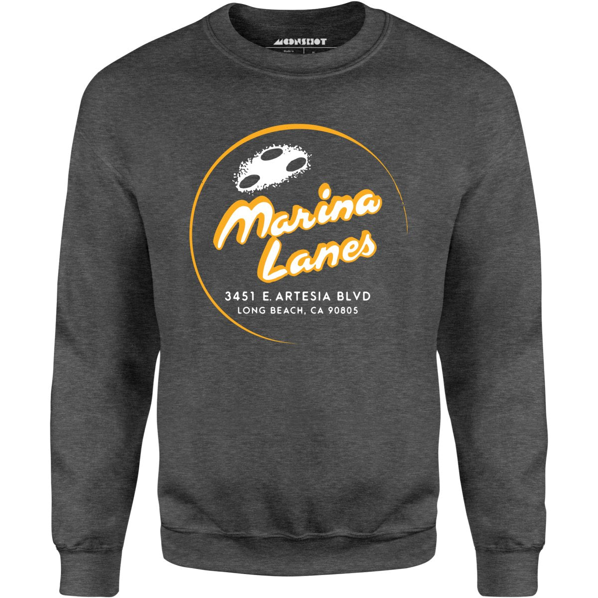 Marina Lanes - Long Beach, CA - Vintage Bowling Alley - Unisex Sweatshirt
