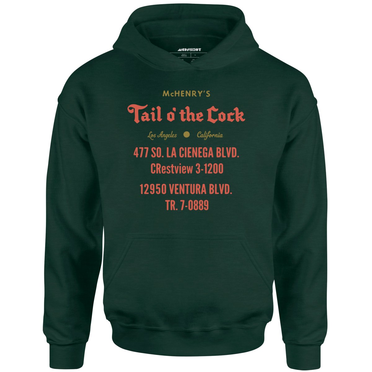 McHenry's Tail o' the Cock - Los Angeles, CA - Vintage Restaurant - Unisex Hoodie