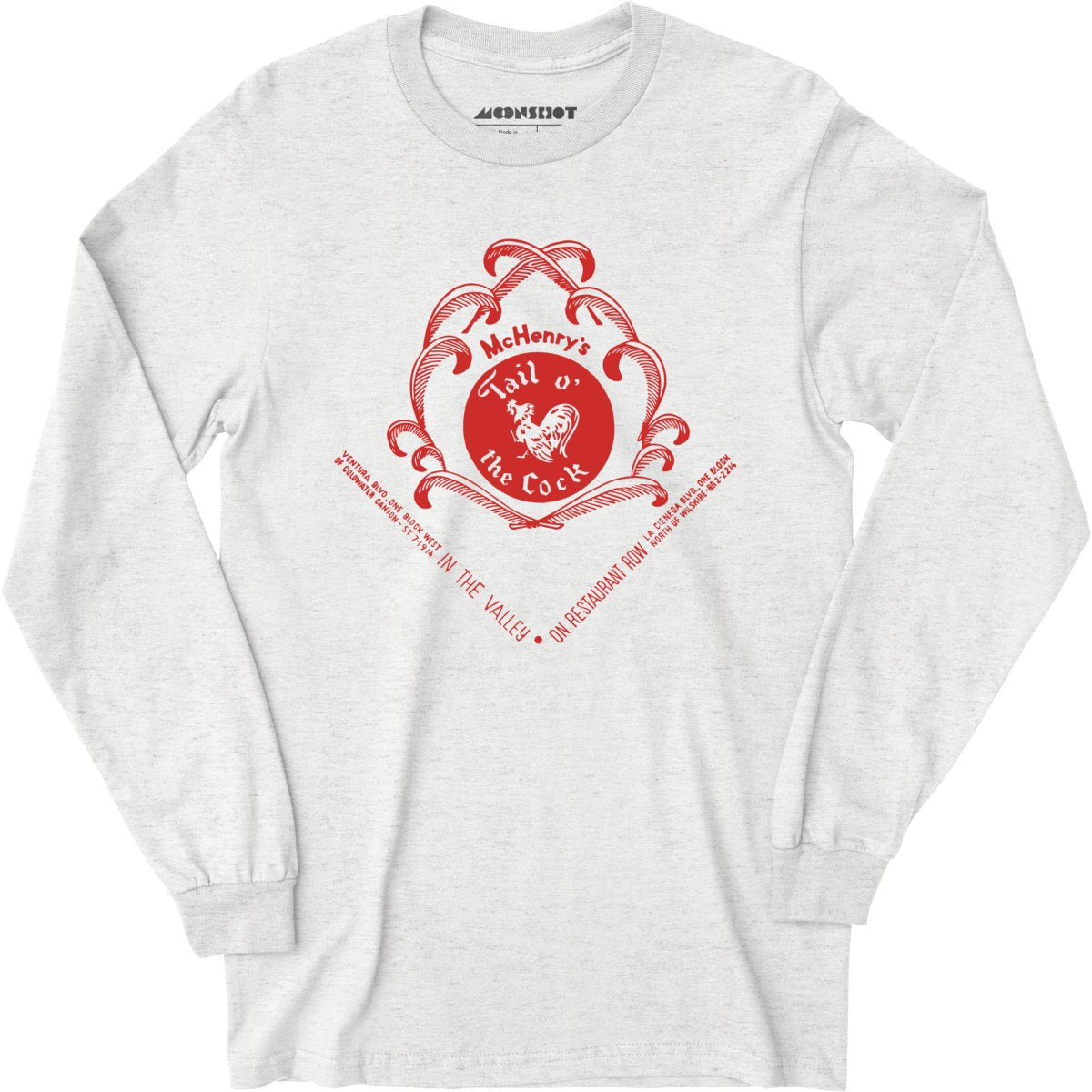 McHenry's Tail o' the Cock v2 - Los Angeles, CA - Vintage Restaurant - Long Sleeve T-Shirt