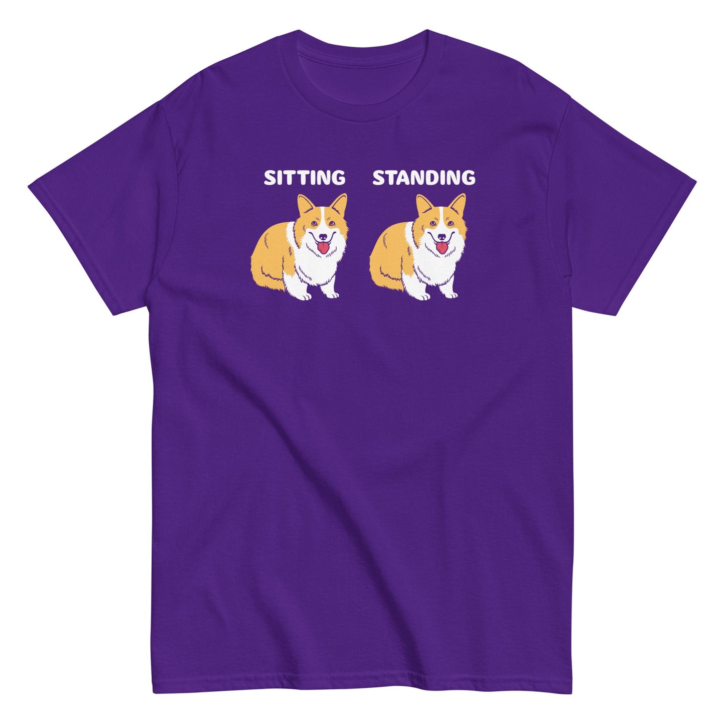 Corgi Sitting And Standing Men's Classic Tee