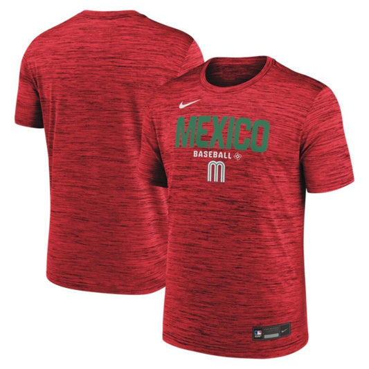 mexico baseball red 2026 world baseball classic velocity dri-fit t-shirt