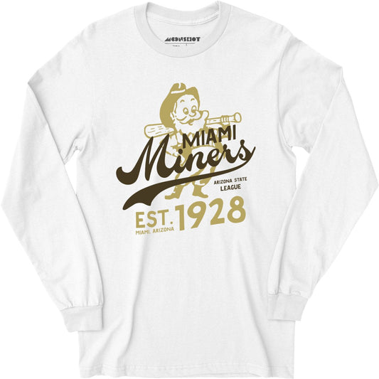 Miami Miners - Arizona - Vintage Defunct Baseball Teams - Long Sleeve T-Shirt