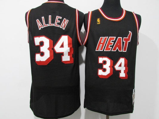 miami heat #34 allen Heat 34 # Allen Retro Logo Black