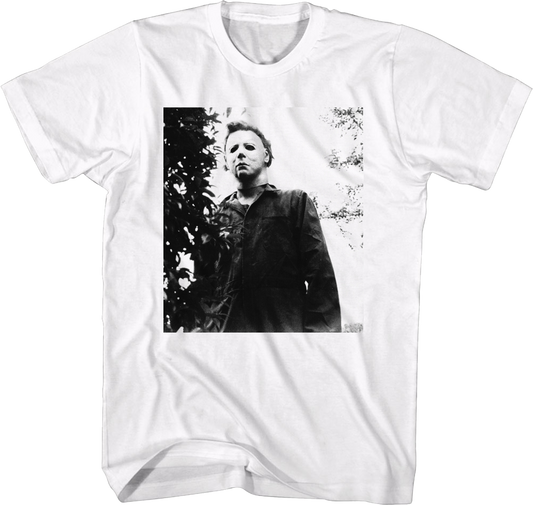 Michael Myers Black And White Photo Halloween T-Shirt