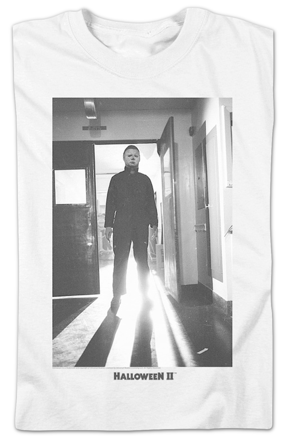 Michael Myers Black & White Photo Halloween II T-Shirt