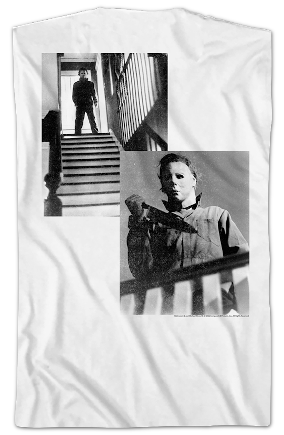 Michael Myers Staircase Photos Halloween T-Shirt