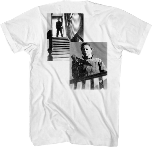 Michael Myers Staircase Photos Halloween T-Shirt