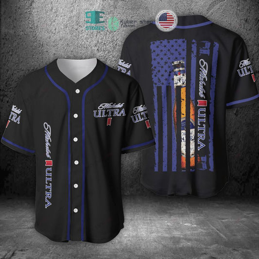 BEST Michelob Ultra United States Flag black blue Baseball Jersey