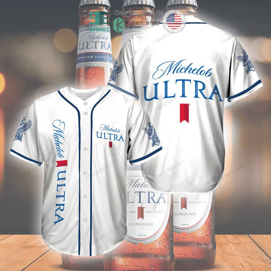 BEST Michelob Ultra white Baseball Jersey