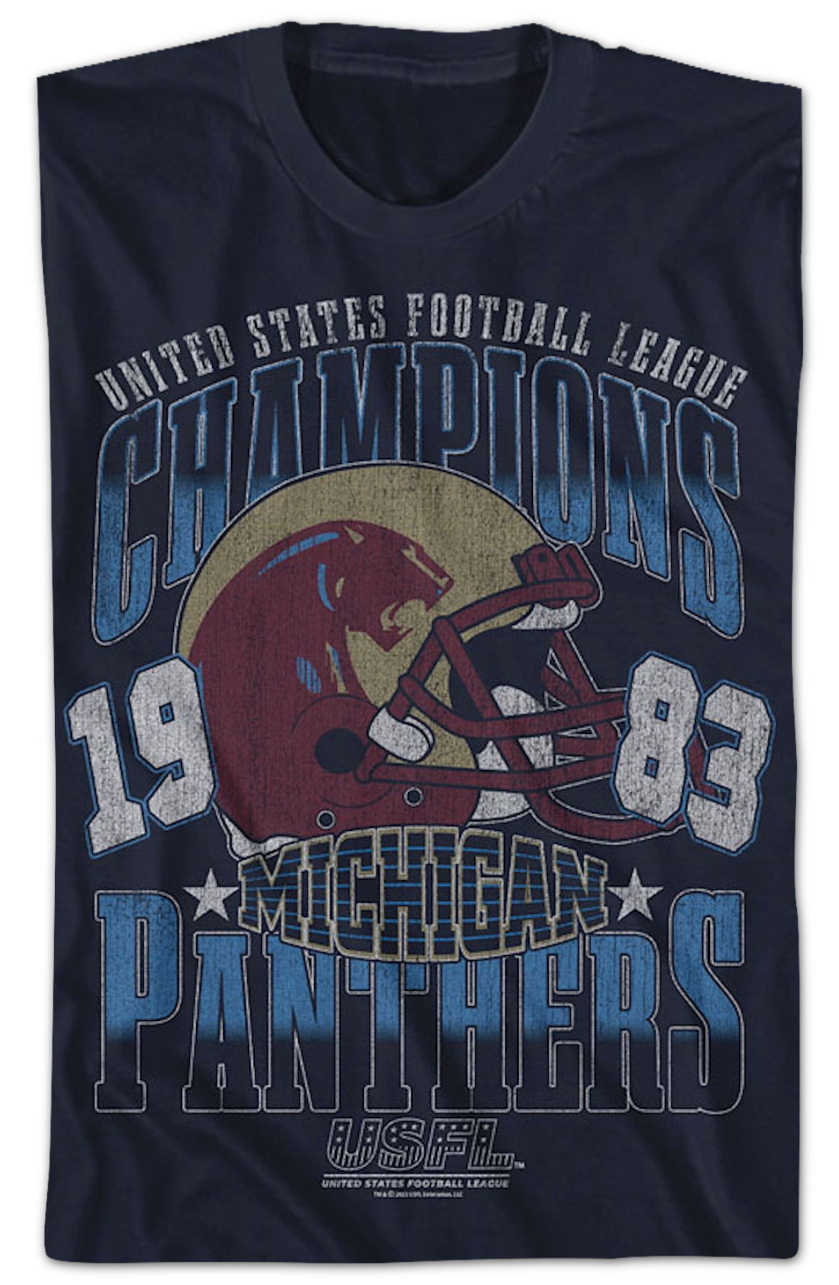 Michigan Panthers 1983 Champions USFL T-Shirt