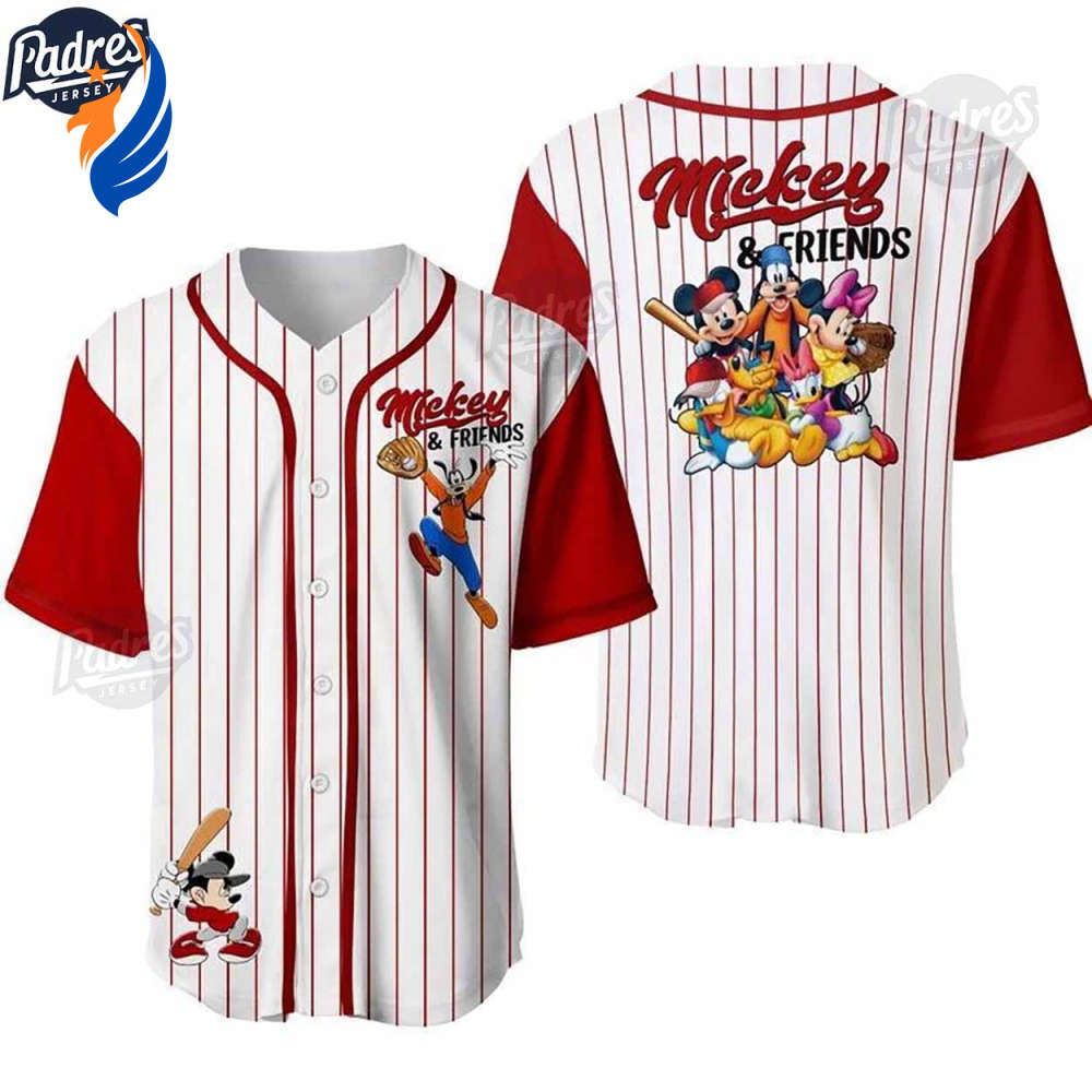 Mickey and Friends Disney Baseball Jersey Style: Fun and Playful Sports Apparel for Disney Fans - Bafud