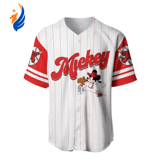 Show Your Disney Love with Mickey Mice Baseball Jersey Gift – Perfect for Fans! - Bafud