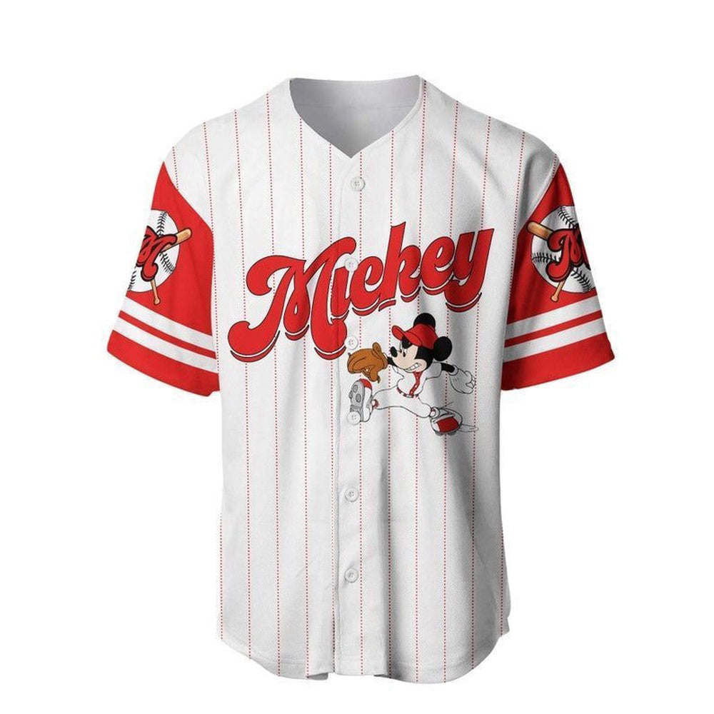 Show Your Disney Love with Mickey Mice Baseball Jersey Gift – Perfect for Fans! - Bafud