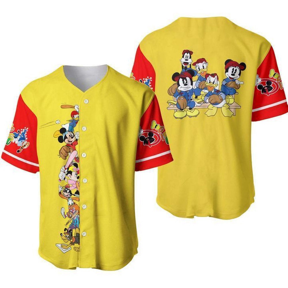 Get the Ultimate Mickey Mouse and Friends Baseball Jersey - Perfect Gift for Disney Lovers - Bafud
