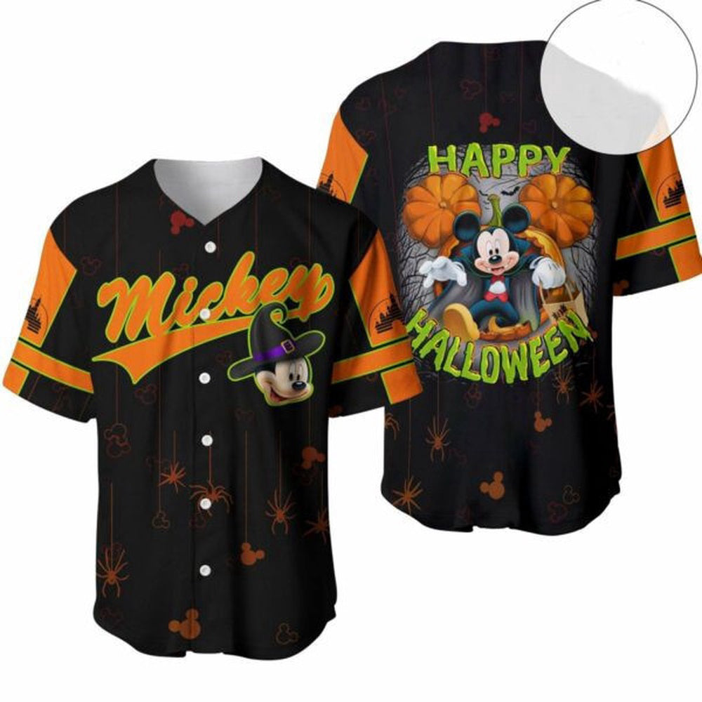 Mickey Mouse Halloween Baseball Jersey: Perfect Disney Gift for Lovers - Limited Edition - Bafud