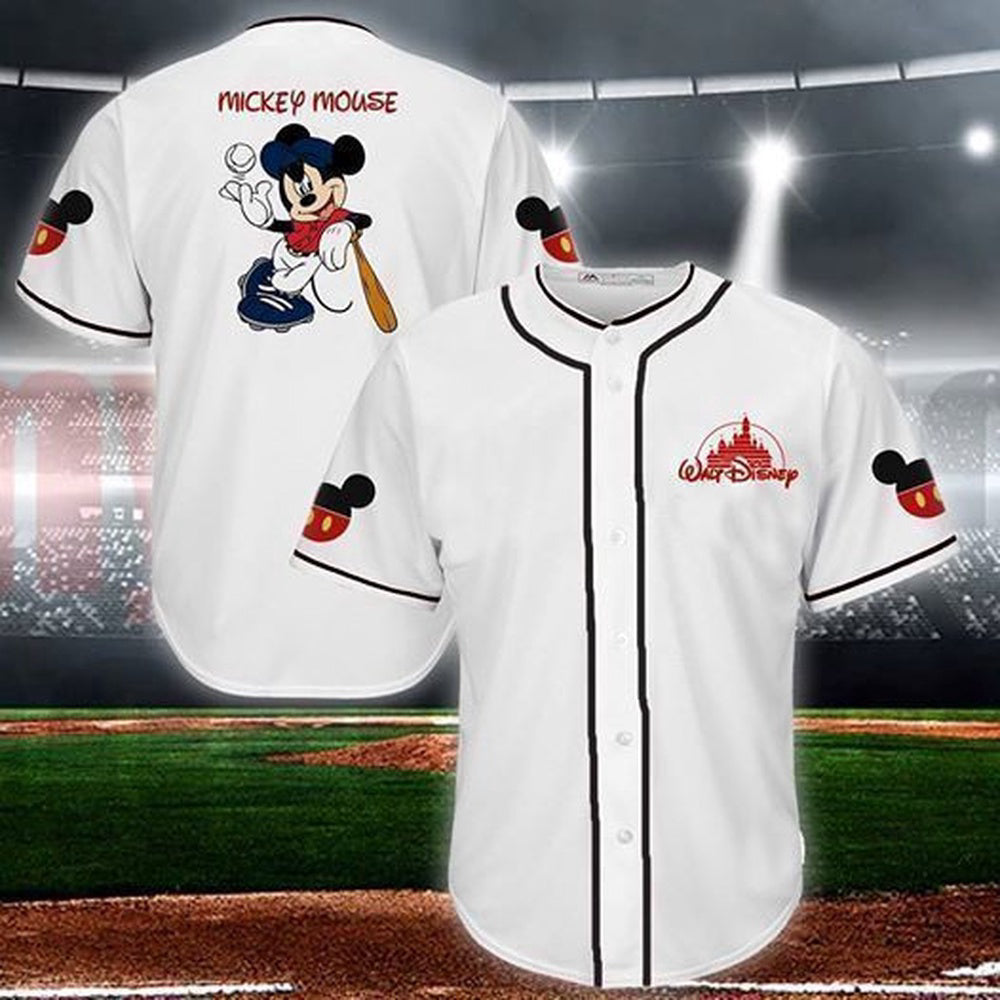 Mickey Mouse Lover s Gift: Baseball Jersey Shirts with Playful Charm - Bafud