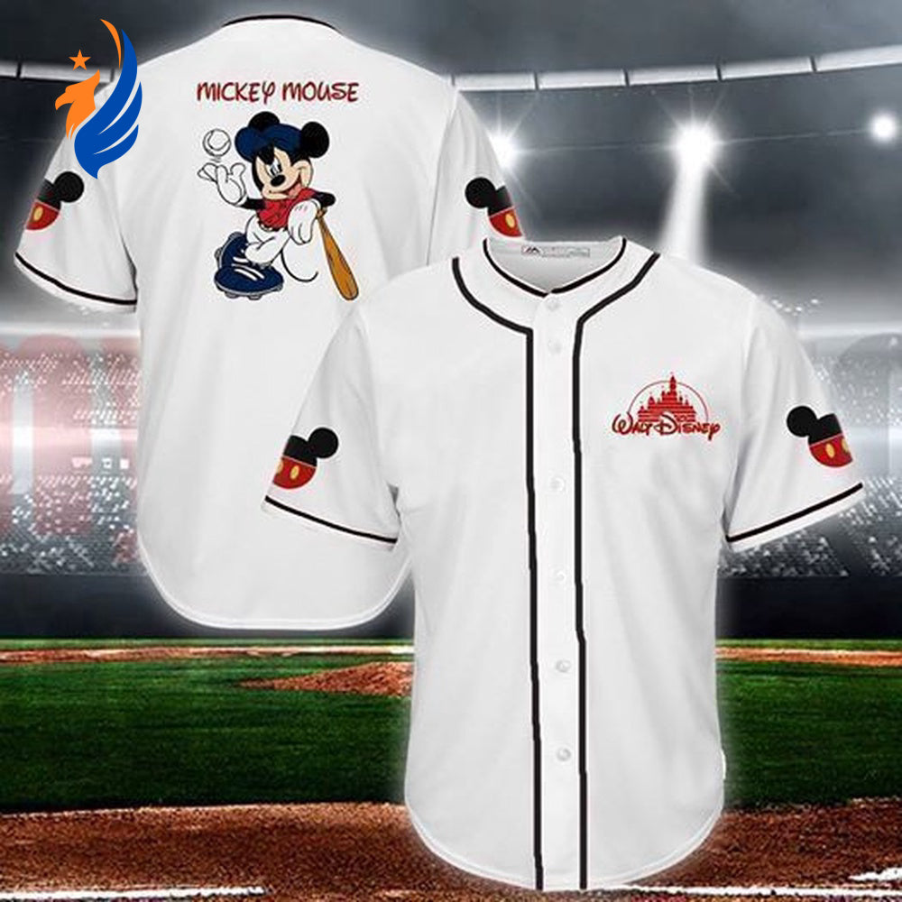 Mickey Mouse Lover s Gift: Baseball Jersey Shirts with Playful Charm - Bafud