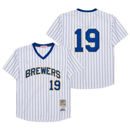 milwaukee brewers #19 robin yount white