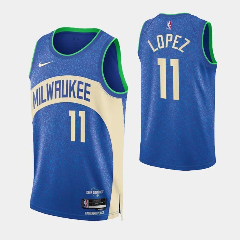 milwaukee bucks #11 brook lopez 2023-24 city edition swingman jersey