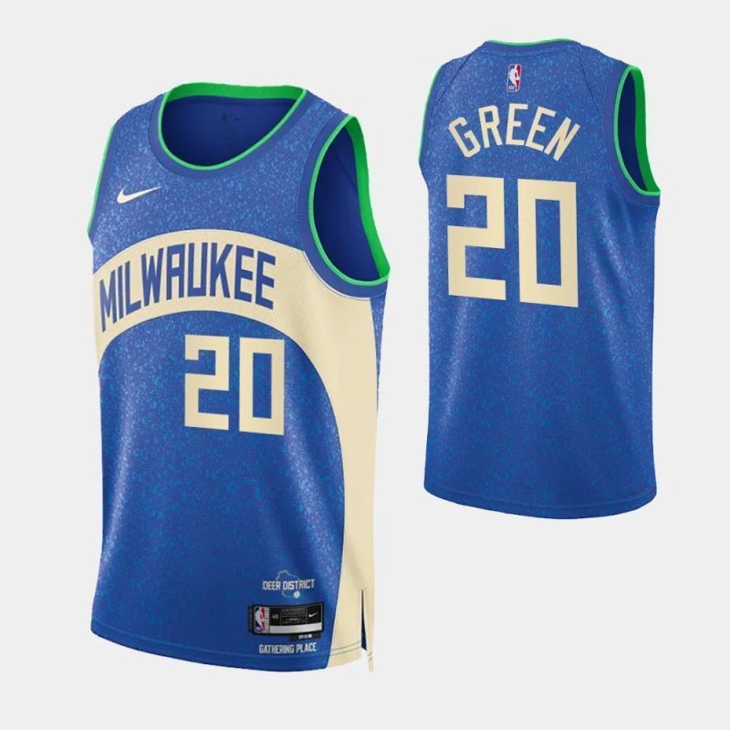 milwaukee bucks #20 a.j. green 2023-24 city edition swingman jersey