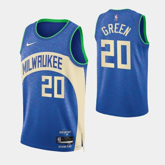 milwaukee bucks #20 a.j. green 2023-24 city edition swingman jersey