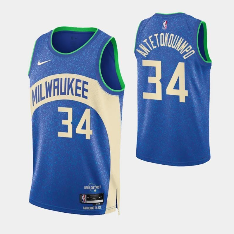 milwaukee bucks #34 giannis antetokounmpo 2023-24 city edition swingman jersey