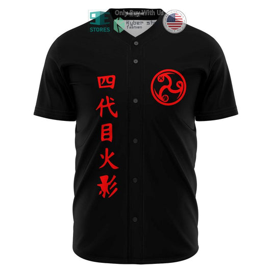 BEST Minato Namikaze Clan black Baseball Jersey