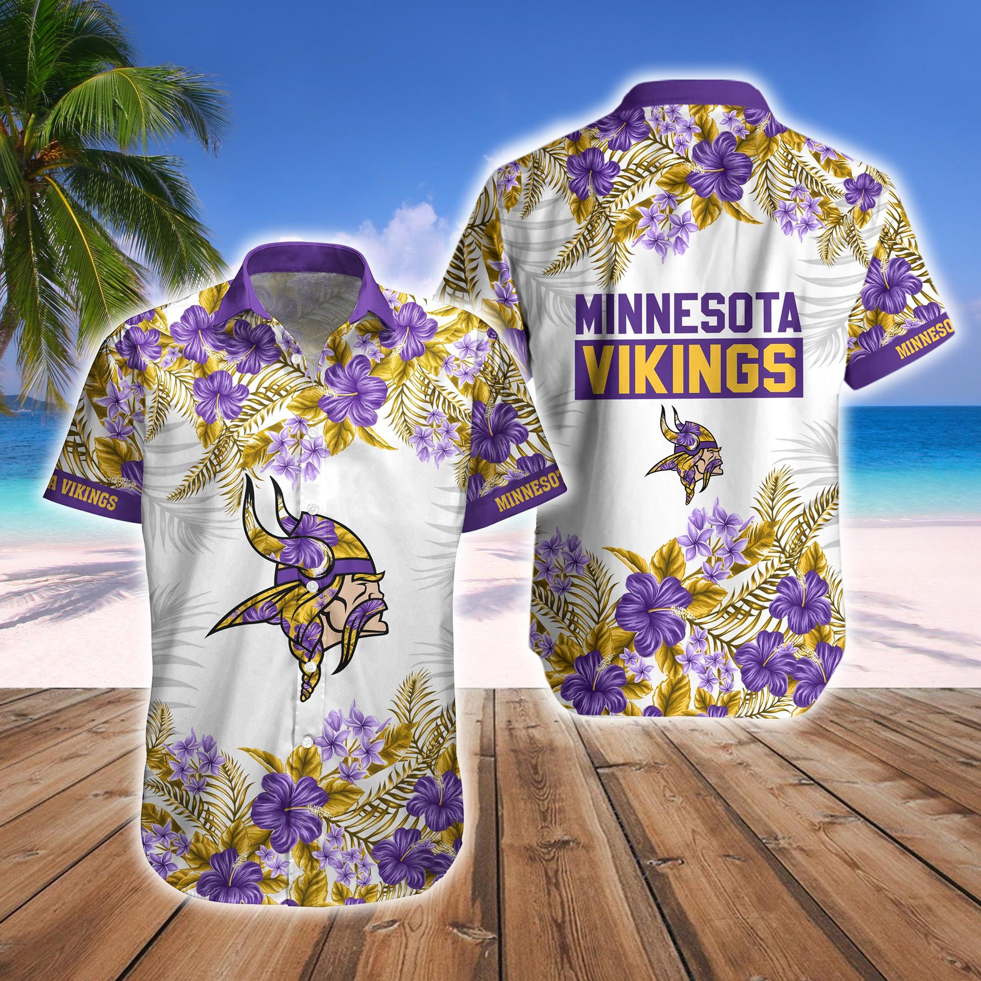 Minnesota Vikings Norse Pride Hawaiian Shirt Shorts Combo Set