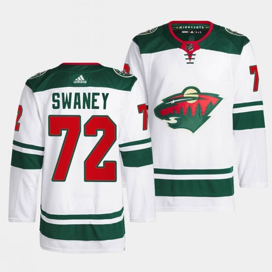 minnesota wild #72 nick swaney away white men jersey