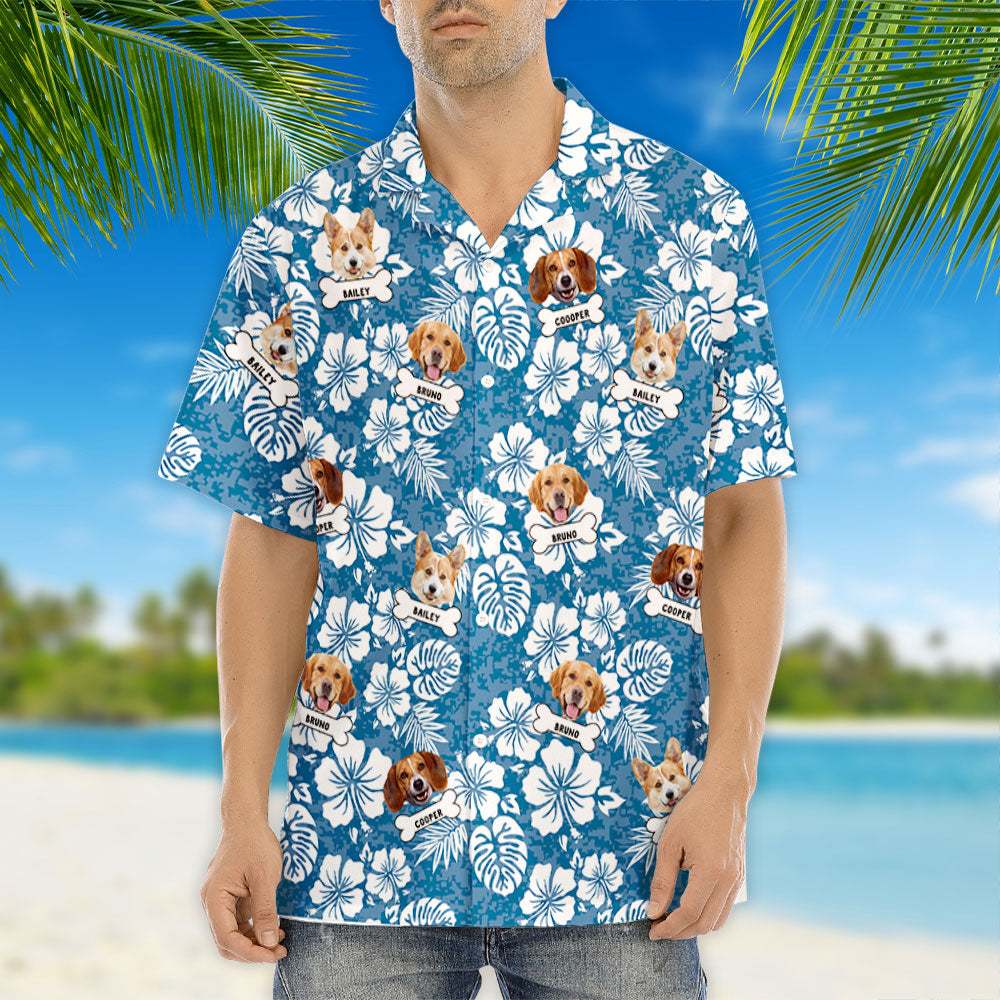 Pet Pattern Photo - Personalized Custom Hawaiian Shirt