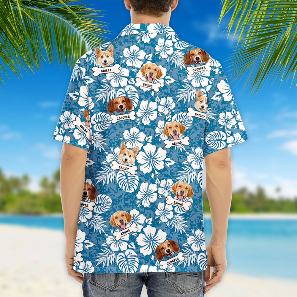 Pet Pattern Photo - Personalized Custom Hawaiian Shirt