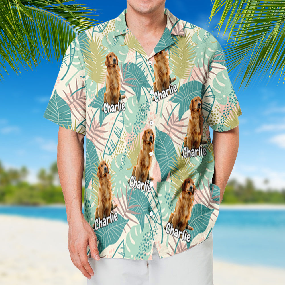Summer Vacation Dog Photo - Personalized Custom Hawaiian Shirt