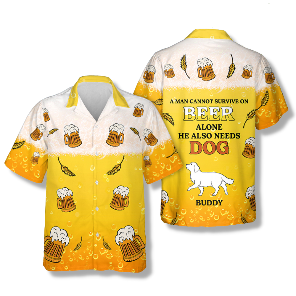 He Also Needs Dogs - Personalized Custom Hawaiian Shirt
