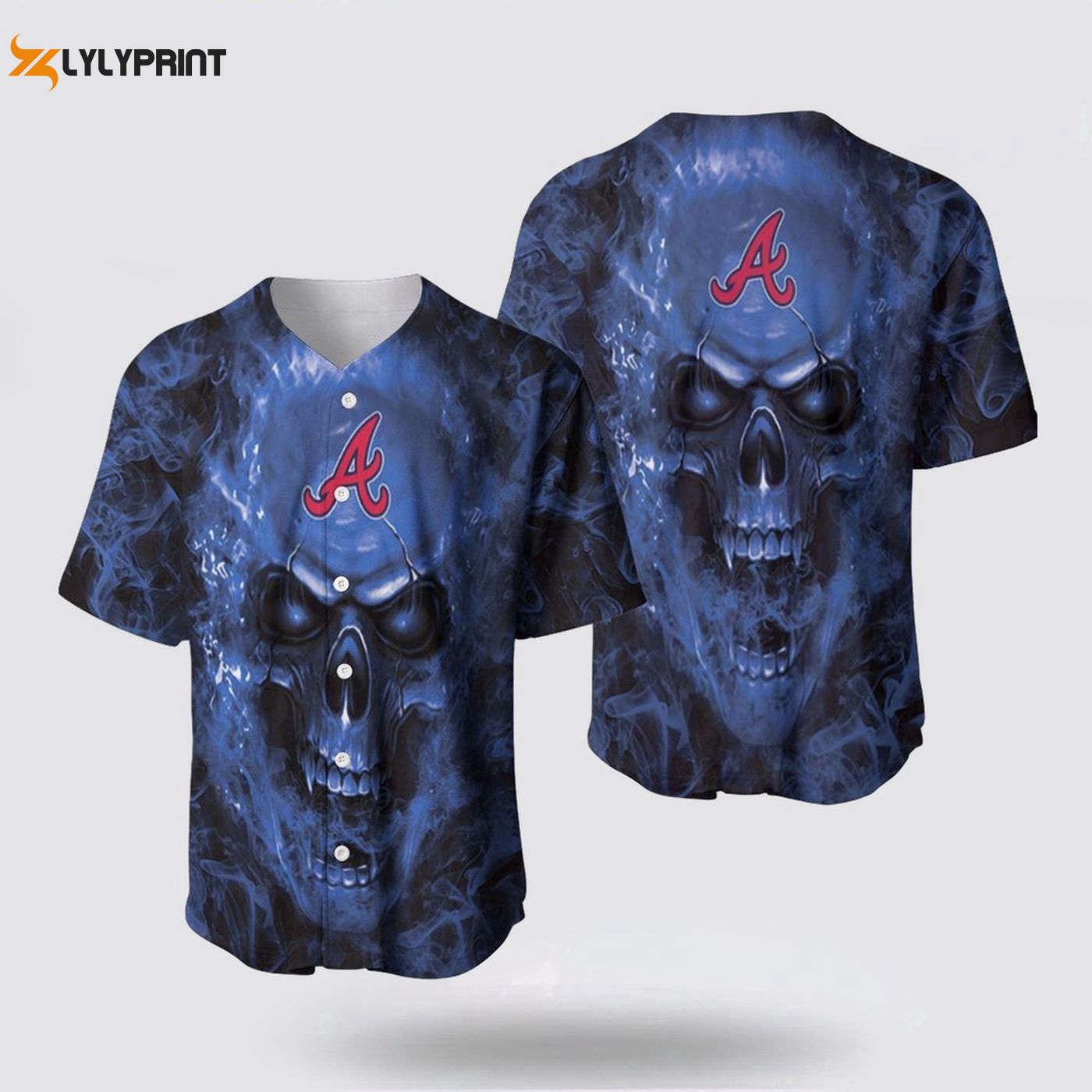 Vibrant MLB Atlanta Braves Baseball Jersey Skull - Perfect Choice for Fans - Gift for Men Women - lylyprint.com