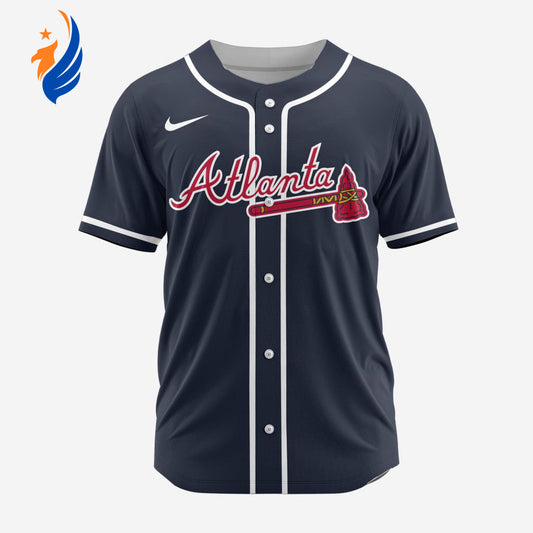 MLB Atlanta Braves Personalized Alternate 02 Baseball Jersey - Bafud