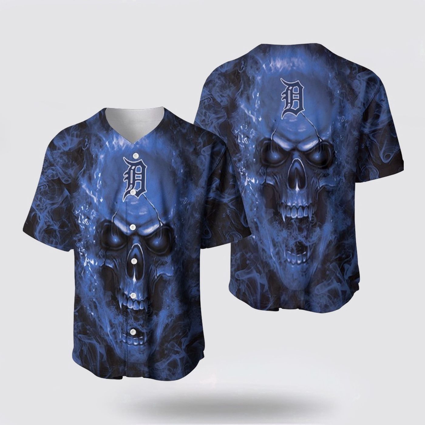 MLB Detroit Tigers Baseball Jersey Skull: Personal Style & Sports Enthusiasm for Fans - Gift for Men Women - lylyprint.com