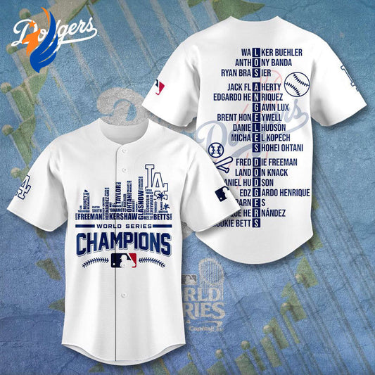 MLB Los Angeles Dodgers 2024 World Series Champions Design Baseball Jersey Gift for Men Women - Bafud